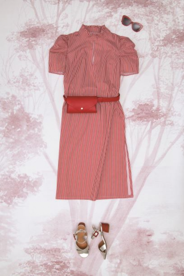 Patron femme : Robe-chemise à manches gigot