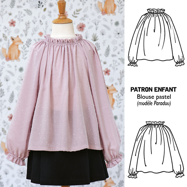 Patron enfant : blouse pastel