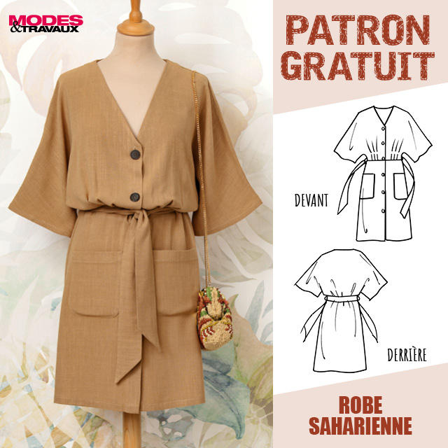 Patron Offert - ROBE SAHARIENNE (MODÈLE GIBRALTAR)
