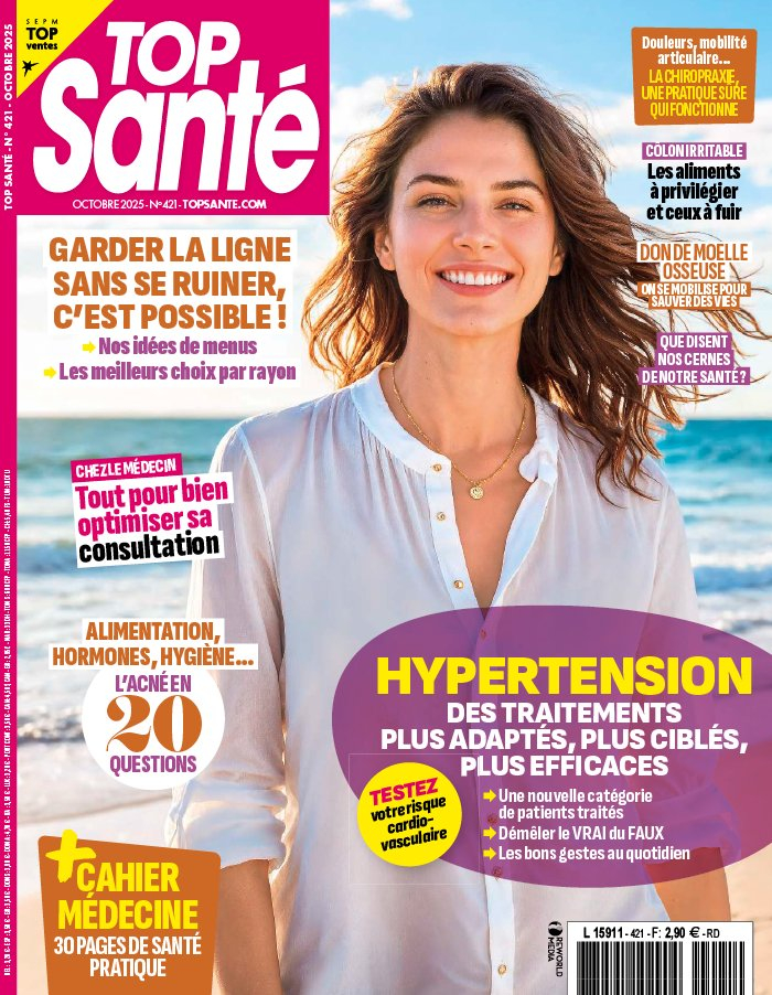 Top Santé - Abonnement papier + numérique + Hors Série + Masque + Shampoing Fleurance - sans engagement