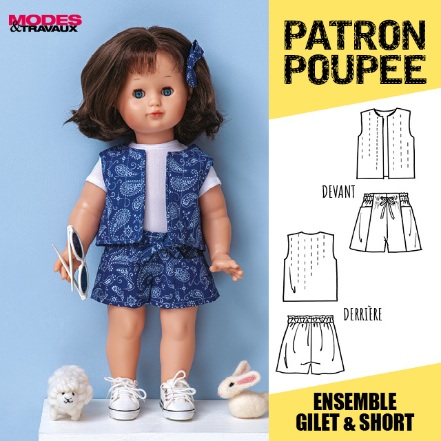 Patron enfant - Ensemble gilet et short (modèle Raipur)