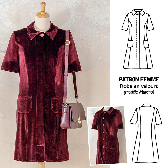 Patron femme : robe en velours