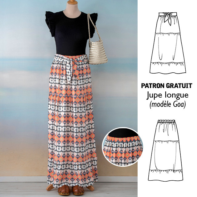 Patron femme Jupe Longue