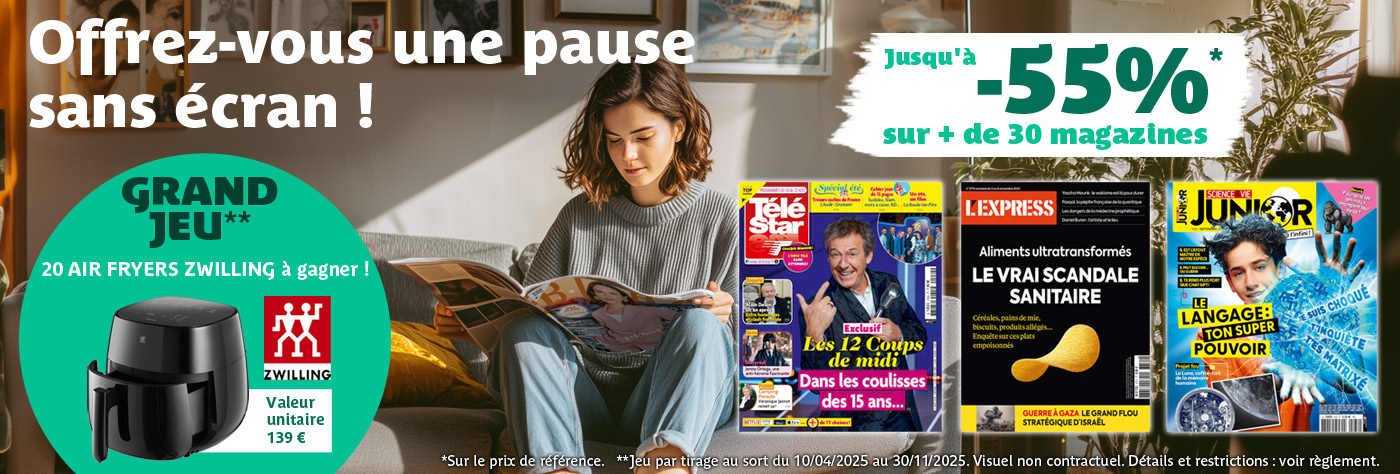 Offre spèciale  sur Kiosquemag