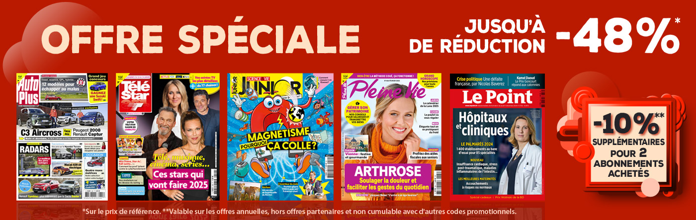 Offre spèciale  sur Kiosquemag